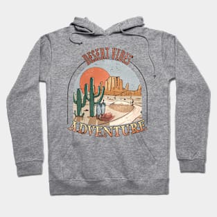 Deseert vibes adventure; country; western; vintage; retro; Arizona; cactus; cacti; cowboy; boots; hat; old west; travel; hiking; mountain; nature Hoodie